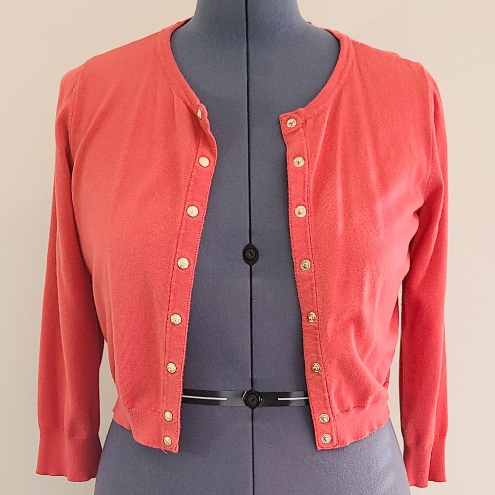 White House Black Market Pink Bolero Shrug